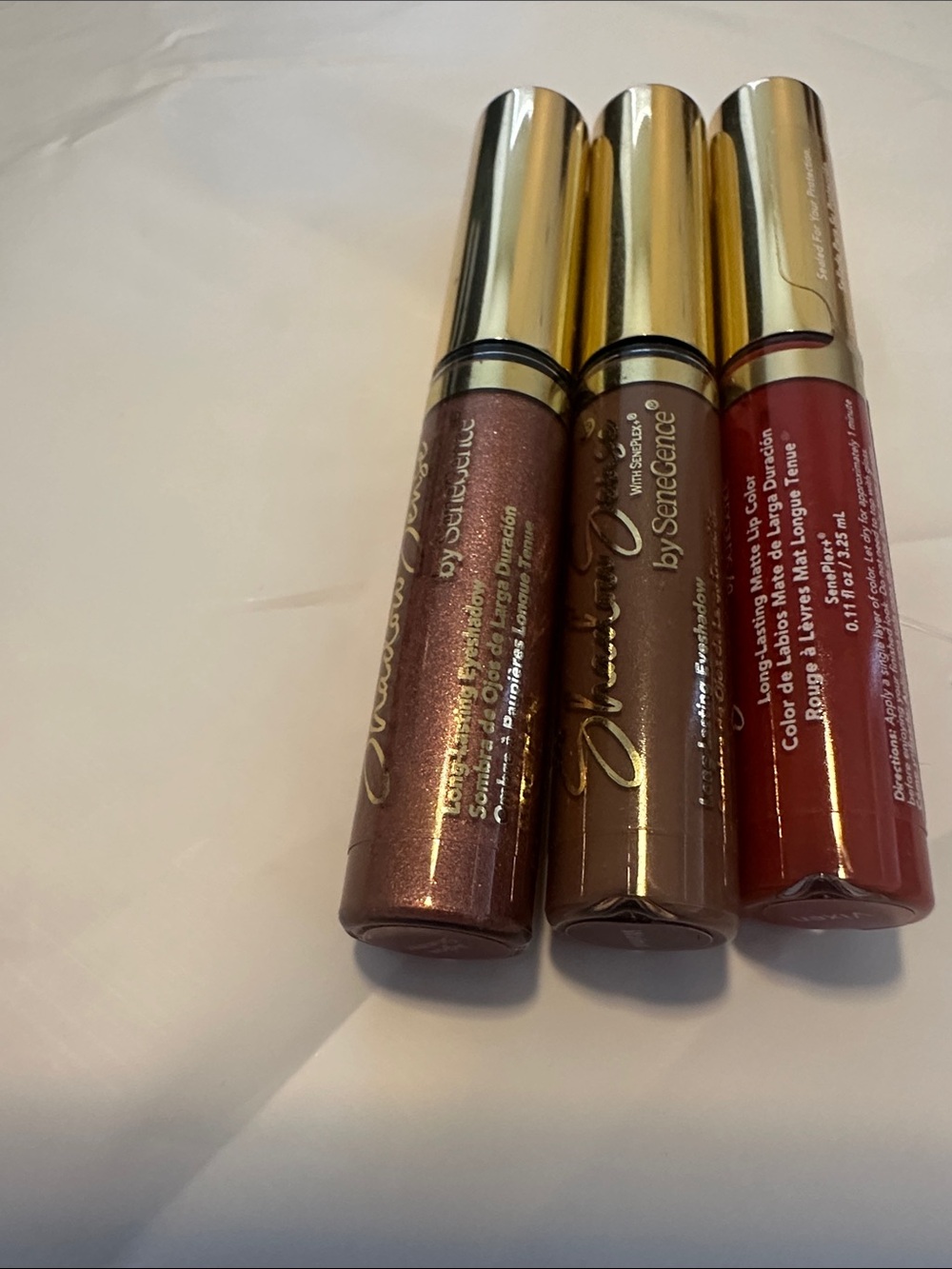 NWT SeneGence Mini Size Trio:Red, Brown, Shimmer Bronze (Lip Color & Eyeshadows) - Picture 2 of 2